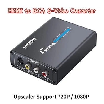 HDMI Composite 3RCA AV S-Video-R / L Audio Vdieo Konverteris Adapteris Paramos 720P / 1080P HDTV DVD-STB-Blue-Ray PC VHS VAIZDAJUOSČIŲ