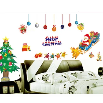 Candiway Linksmų Kalėdų varpas Lipdukas, Kambario, Vaikams, Namų Dekoro vaikų Darželio Sienos Lipdukas Plakatas plakatas Namų Puošybai 50*70cm NE113A