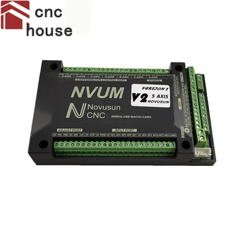 NVUM 4 Ašies Mach3 USB Kortelę, 300KHz CNC router 3 4 5 6 Ašies Judesio Kontrolės Kortelės Breakout Laive 