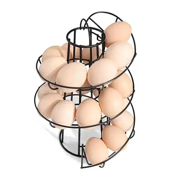 Kiaušinių Rėmo Spiralės Kūrybos Kiaušinių Krepšelį Geležies Meno Praktiškas Daugiafunkcinis Laikymo Rėmas Įtraukti Virtuvės Reikmenys 18x18x26cm