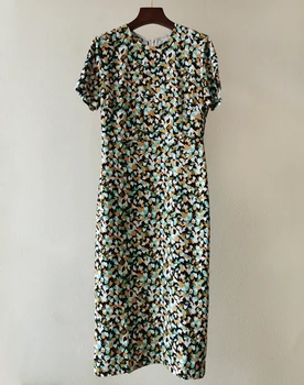 2020 Naujas Vasaros New York Karalienė Midi Suknelė Muliti Menas Spausdinti Bodycon Pastebėtas Elegantiška Suknelė