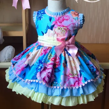 2019new Atvykusių ispanų Vaikų Medvilnės Kokybės Mergina Rūmuose Princesė Suknelė Lolita Gimtadienio Suknelė Bamblys Kalėdų Suknelė