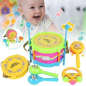 6pcs berniukas mergaitė būgnų muzikos instrumentą būgnų rinkinys bamblys vaikų žaislas Vaikams Švietimo Tinka vaikų darželis, namų arba parduotuvės