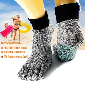 Unisex Paplūdimio Avalynė, Kojinės No-Slip priešslydžio Sistema Kvėpuojantis Kojų Kojinių, Basomis Kojomis Plaukti Vandens Bėgimo HPPE Kojinių Vaikams, Vyrams, Moterims