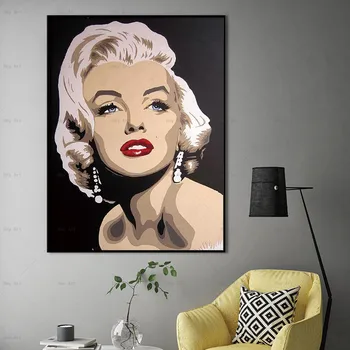 Sienos menas portretas, Plakatų ir grafikos Marilyn Monroe Abstrakčios Drobės Dažymas Dekoratyvinis Nuotraukas Kambarį