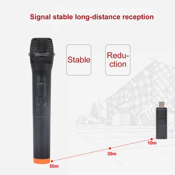 Bevielis Mikrofonas UHF 3.5 mm 6.35 mm Laikomo mobiliojo Mikrofonas Karaoke Mic su USB Imtuvą, bevielis mikrofonas 2020 m.