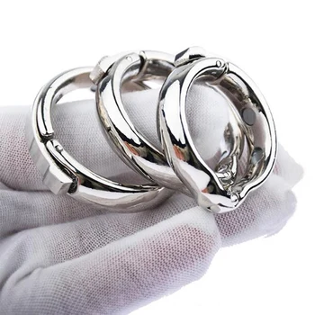 Metalo Gaidys Žiedas Blizgesys Žiedas Reguliuojamas Magnetinis Apvalkalą Junginys Vyrų Apipjaustymo Varpos Žiedas Žiedas Sekso žaisliukai Vyrams skaistybė