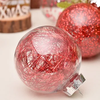 6cm 30pcs karšto skaidraus plastiko kamuolys papuošalai Kalėdų kamuoliukus 2021 kalėdų dekoracijas namams Kalėdų eglutė pakabukas