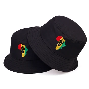 Nauja mados banga hip-hop žvejys hat-oji degalinėse siuvinėjimo laukinių kibiro kepurę vyrų ir moterų medvilnės saulės panamos skrybėlės casquette