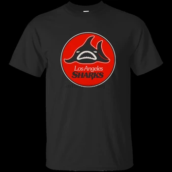 Los Andželo Rykliai Retro PSA ledo Ritulio Logotipas G200 T-Shirt
