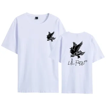 Vasaros marškinėliai lil peep hip-hop ' o atlikėjas prarasti įdomus laiškas spausdinimo Harajuku prarasti atsitiktinis prašmatnus trumpų rankovių viršūnes moteriški drabužiai
