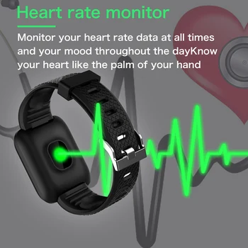 Išmaniųjų Laikrodžių Apyrankės Fitneso Kraujo Spaudimą, Širdies ritmą Android Pedometer Sporto Smart Watch Band 