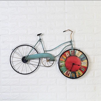 American retro stiliaus ketaus namų dekoro priedai kūrybos dviračių kambarį sieninis laikrodis šiuolaikinės mados kabinti ornamentu