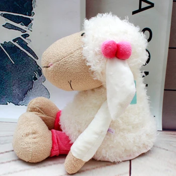 35-45 cm Naujas Džiugu gyvūnų pliušinis žaislas ėriukų nešioja pražydo avių balta Liucija ožkos lėlės ėriukų lėlės dovaną savo draugei