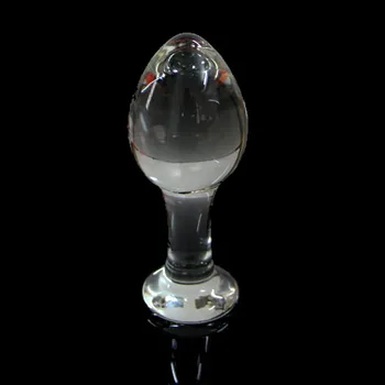 Didelis galvos kristalų analinis butt plug pyrex stiklo dildo sekso žaislai moterims, vyrams, gėjų, moterų, vyrų suaugusiųjų masturbacija produktus