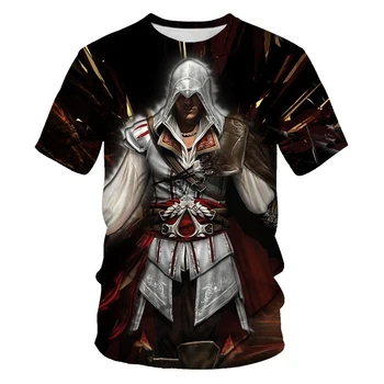 Žaidimas Assassin ' s Creed 3D spausdinimo 2020 metų vasaros T-shirt vyrų mados vyriški ir moteriški marškinėliai minkštos tekstūros atsitiktinis mados vyriški