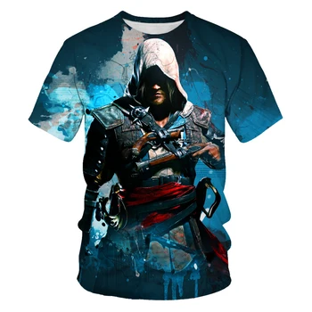Žaidimas Assassin ' s Creed 3D spausdinimo 2020 metų vasaros T-shirt vyrų mados vyriški ir moteriški marškinėliai minkštos tekstūros atsitiktinis mados vyriški