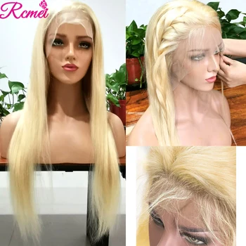 13x4 613 Blond Nėriniai Priekiniai Žmogaus Plaukų Perukai Brazilijos Tiesūs Plaukai 613 Skaidrus Nėriniai Priekinio Perukai Su Kūdikių Plaukus Remy Plaukų