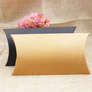 FeiLuanCustom 30pcs popieriaus dovanų dėžutė saldainių naudai pakavimo pagalvę dėžutė rudos/juodos spalvos dovanų pakavimo & display box užsakymą kainuoti papildomai