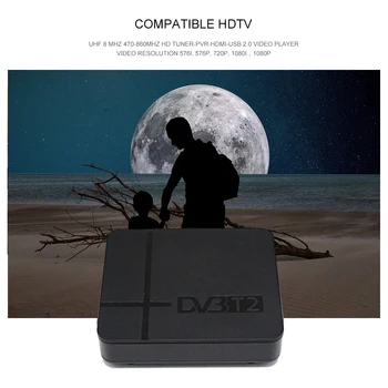 TV box DVB T2 Skaitmeninės Antžeminės TV Imtuvas DVB-T2 MPEG2/4 H. 264 Paramos HDMI Set Top Box Europos/rusijos/Columbia TV BOX