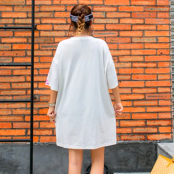 Moterų suknelės Tailando banga prekės sunkiosios pramonės china print T-shirt moterims yra didelė laisvi ir plonas mados suknelė vasarai