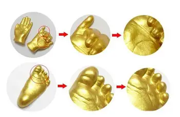 3D Gipso Handprint Pėdsaką Kūdikio Formų Vertus&Snukio Liejimo Spaudinių Rinkinio Mesti Dovana May25 Lašas Laivybos