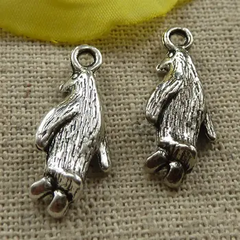 150 vienetų tibeto sidabro pingvinas pakabukai 23x10mm #4195