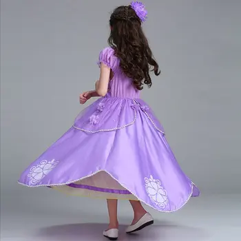 YOFEEL Merginos Princesė Sofija Suknelė Vaikas Blizgančiais Gėlių Kamuolys Suknelė Vaikai Helovinas Šalis Drabužių Cosplay Animacinių filmų Kostiumų Suknelės