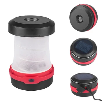LED Teleskopinis Saulės Žibintų Portable LED Lempos, 3 Modes, USB Įkrovimo Išardomi Vandeniui IPX5 Šviesos Lauko Kempingas Šviesos