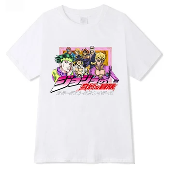 Jojo Bizarre Adventure T-shirt Japonijos Anime Kawaii Jojo Grafinis Unisex Animacinių filmų Marškinėliai