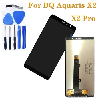 Už BQ Aquaris X2 LCD ekranas jutiklinis ekranas skaitmeninis keitiklis, komponentai, BQ Aquaris X2 PRO 