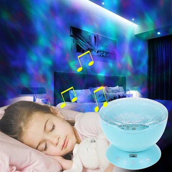 Naktį Šviesos Dangaus Nuotolinio Valdymo Vandenyno Bangos Projektorius su Muzikos Grotuvo Garsiakalbių Vaikų Miegamasis Star Naktį Lempa