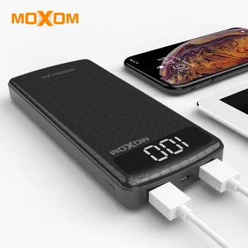 MOXOM 10000mAh Galia Banko Nešiojamų Įkrovimo Powerbank 10000 Slim Poverbank Išorės Baterija, Įkroviklis Xiaomi Mi 9 iPhone