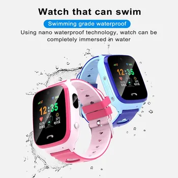 Vaikų Smart Žiūrėti LBS WIFI Telefono Laikrodį Smartwatch Vaikams Su 2G Sim Kortelės, Foto Vandeniui IP67 Vaikams Dovanų, Skirtų 