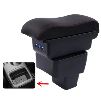 Už Mazda 2 Mazda2 demio reikmenys, automobilių porankiu oda, porankiai USB box konsolė automobilių-2019