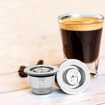 ICafilas Espress Capsulas Filtras Recargables Nerūdijančio Plieno Metalo Nespresso Daugkartiniai Kavos Kapsulė Daugkartinio Naudojimo Ankštys