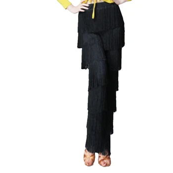 Naujas lotynų Šokių Kostiumai, Moterims, Juodos spalvos Kutais Kelnės Moteriška Praktika/Veiklos lotynų Ilgos Kelnės Rumba Dancewear DQL3322