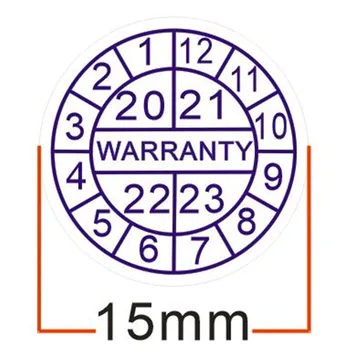 500pcs/daug Garantija sandarinimo etiketės traškumas lipdukas negaliojančiu, jei pažeistas, su metais ir mėnesiais, Skersmuo 15 mm Nemokamas pristatymas