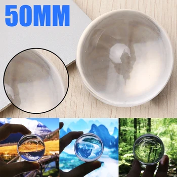 1pcs 50mm Aišku, Skaidraus Stiklo Gydymo Krištolo Rutulį Gamtos Magijos Sfera Fotografijos Rekvizitai
