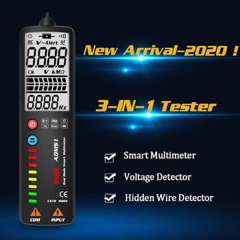 EBTN 3-Line Ekranas multimetro Ohm Hz Tęstinumą NCV bandymo BSIDE 3-IN-1 Multimetras Voltmeter+Įtampos Detektorius+Paslėpti Laidus Testeris