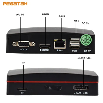 5MP Network Video Recorder 8ch 16ch MINI NVR H. 265 VAIZDO Kamera, IP Kameros Parama P2P eSATA TF Lizdas, USB Pelė, Nuotolinio Valdymo pultas