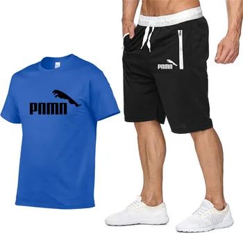 2020 vyriški trumpomis rankovėmis atspausdintas + sporto užtrauktukas šortai dviejų dalių rinkinys, naujas vasaros cool laisvalaikio kostiumas vyrų sporto treniruoklių kostiumas