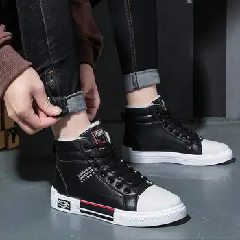 Populiarus Vyrų Laisvalaikio Sneaker Šiltų Pliušinis vyriški Žieminiai Batai Light Soft Mens Aukštos Sportbačiai Platformų Prabanga Vyras Prekės ženklo Batai Z9