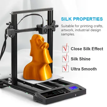SUNLU 3D Spausdintuvas ŠILKO Gijų PLA 1.75 mm 1KG Šilko Tekstūros PLA Plastiko 3D Kaitinimo Gera Kietumas 3 D Spausdinimo Medžiagų