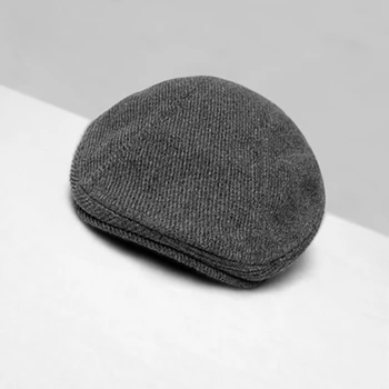 Unisex Rudens Žiemos Newsboy Kepurės Britų Stiliaus Vyrų, Moterų Beretės Šiltas Vatos Plokščių Skrybėlių Detektyvas Skrybėlės Retro Butas Kepurės chapeau BLM80