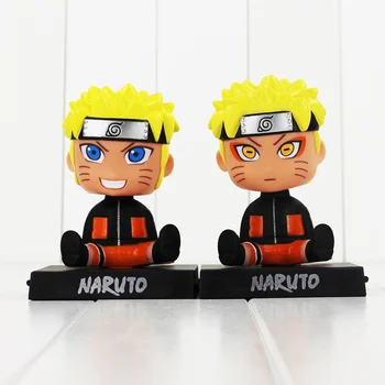 12cm Naruto Shippuden Pav Lėlės Bobble Vadovai Uzumaki Naruto Automobilių Apdailos Modelio Žaislas