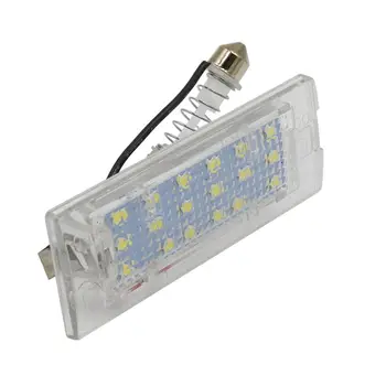2vnt Balta CANbus LED Skaičius Licenciją Plokštelės Šviesos Lempos 18 SMD 3528 bmw E53 X5 1999-2003 M. E83 X3 03-10