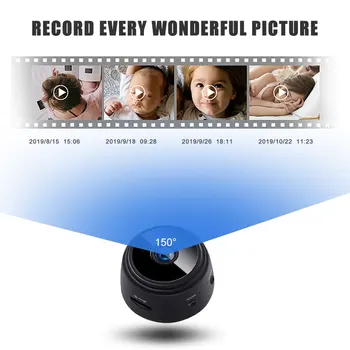Mini WiFi IP Kameros 1080P Belaidė vidaus Patalpų vaizdo Kamera Naktinio Dviejų krypčių Garso, Judesio Aptikimo Baby Monitor 