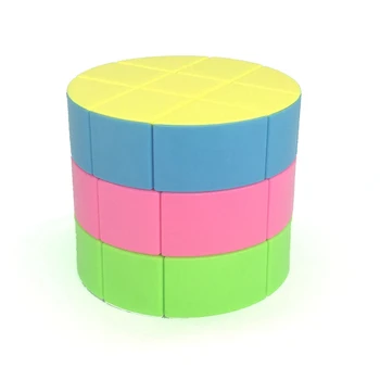 ZCUBE Debesis 3 sluoksnių Cilindras 3x3 Magic Cube sluoksnį Cilindro sukimosi Kubo Galvosūkį Žaislas Spalvinga Proto Žaidimai Švietimo Žaislai Berniukams
