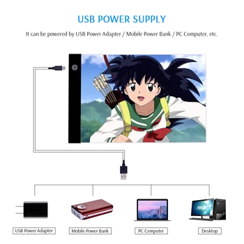 CHIPAL A4 formato Piešimo Bloknotas Skaitmeninės Grafikos Tablet LED Šviesos Lauke Elektroninių USB Meno Sekimo Kopijuoti Valdybos Rašymo Meno Tapybos Lentelė